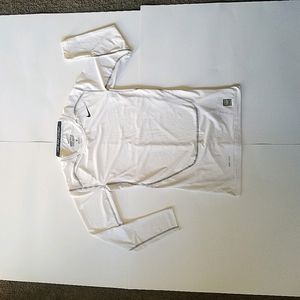 NIKE, L, WHITE & GRAY